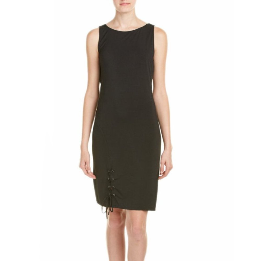 HALE BOB WOMEN'S COWL BACK SHIFT SLEEVELESS DRESS - Picture 2 of 2